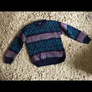 Rey Wear Wool Sweater Handmade in Ecuador Size L